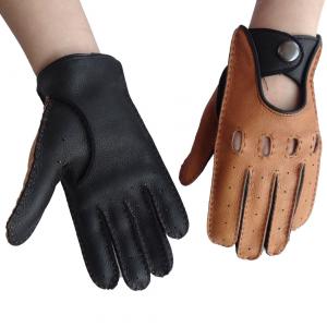 China Deerskin Leather Without Lining Leather Driving Gloves supplier