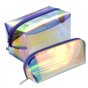 China F Color 2 Pack Clear PVC Holographic Make Up Bag supplier