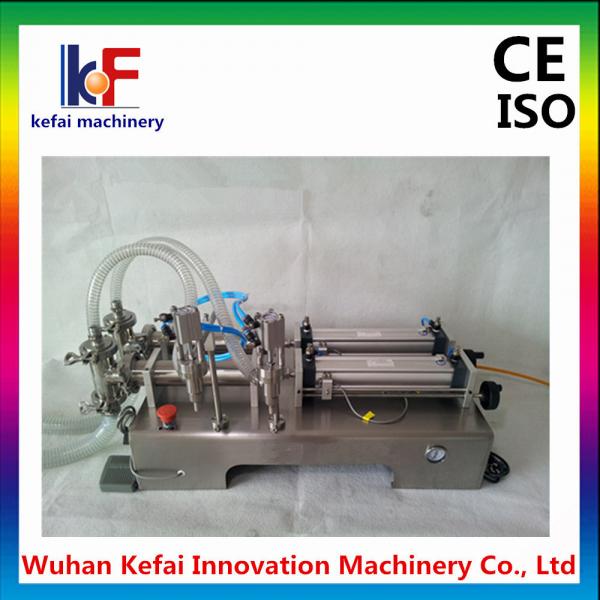 China supplier 1-5000ml semi automatic double head liquid filling machine
