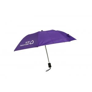 China Foldable Anti UV Umbrella , Triple Fold Umbrella Super Light Manual Close Open supplier