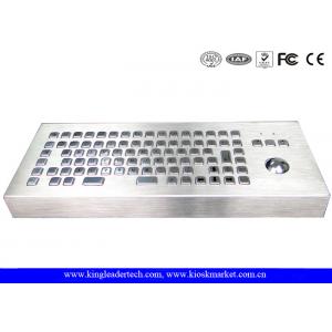 China Industrial Desktop Stainless Steel Keyboard 12 Keys F1 - F12 With Trackball supplier
