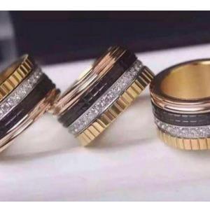 China Black Ceramic Gold Jewellery Rings 18K Gold Women's With Natural SI H Diamond supplier