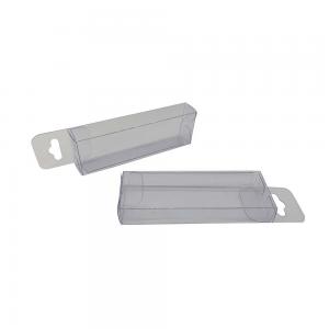 Foil Stamping 7cm Length Clear Blister Box with hanging hole