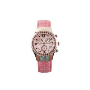 China Pink 38.0mm Mop Dial Multi Functional Watches For Ladies OEM Service wholesale