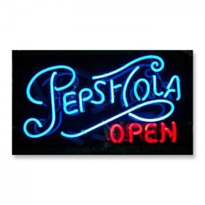 Real Glass Neon Letter Light Sign Script Open Sign With Metal Frame