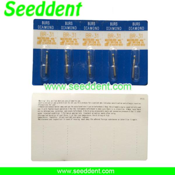 A quality FG dental diamond burs high speed dental burs 5pcs/pack