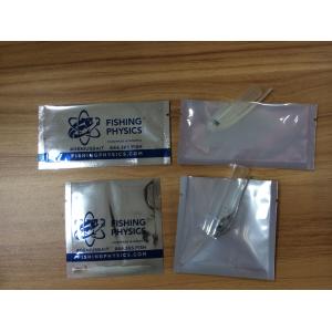 China Customized Soft Plastic Bait Foil Pouch Packaging For Fishing Worm With Clear Side supplier