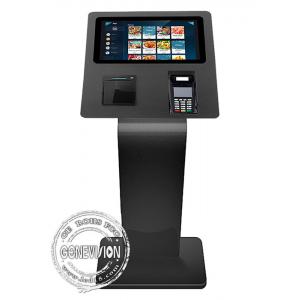 POS Credit Card Reader Receipt Printer 15.6 Inch Self Service Kiosk With Camera