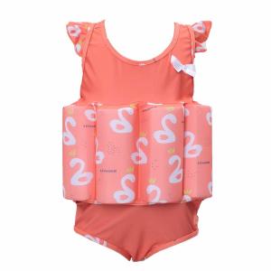 Pink Neoprene Floatation Girls Float Suit / Swimming Floating Vest For Kids