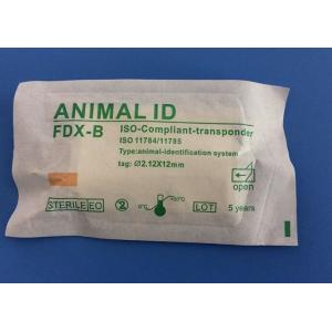China Animal ID Microchip Needle 134.2khz , ISO Standard Microchip With Injector supplier