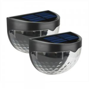 China Good Price Waterproof LED Solar Wall Light 6 LEDs 6000k Light Sensor Outdoor Garden Lamp White supplier