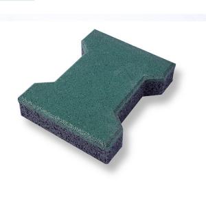 China High-Quality Dog-Bone Shaped Rubber Tile Green Rubber Paver For Horse Stall And Horse Walker Area supplier