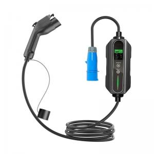 China Type 1 Portable EV Charger To Blue CEE Plug 8A To16A Variable 3.6kW 5 Metre supplier