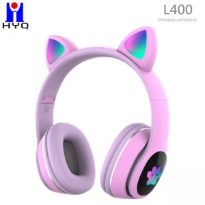 Dynamic Circle Cute Cat Ear Headphones 100dB Wireless Gaming Headset