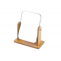 China Rotatable Rectangular Cosmetic Table Mirror Beech Wooden Desktop Mirror 9 X 24cm on sale