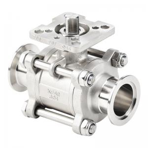 China Thread Connection Stainless Steel 3 Piece Clamp Ball Valve with ISO 9001 Certification supplier