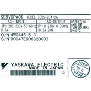 Industrial Servo Drives YASKAWA AC SERVO DRIVER  2KW 50/60hz   SGDS-20A12A NEW IN BOX