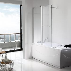 Clear Sliding Glass Shower Doors 1200×1400mm Silver Aluminum Frame