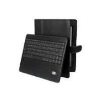 High Grain Leather Ipad 2 Case with Bluetooth Keyboard / Rubberized keys