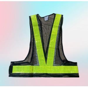 100% Polyester Fiber reflective stripe vest(mesh) Common white white reflective film