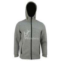 China Lightweight Full Zip Pullover Hoodies Sweatshirts Cotton Marine Sports Jacket on sale