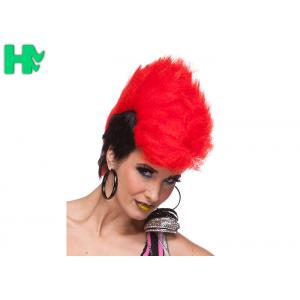 Eco - Friendly Synthetic Fiber Cosplay Short Wigs , Custom Color Sports Fan Wigs