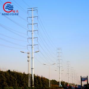 China 70ft 11kv Steel Utility Pole , Octagonal Electric Utility Poles supplier