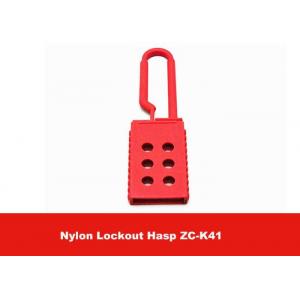 Red Color Six holes Non-conductive Nylon Safety Lock Out Hasp