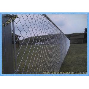 China Silver Chain Link Fence Fabric Weave Hot Galvanized Steel Wire For Engineering supplier