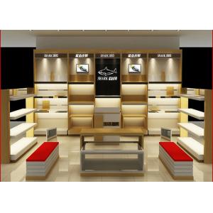 China Customized Size Shoe Store Display Shelves For Boutique Brand Shoes Shop supplier