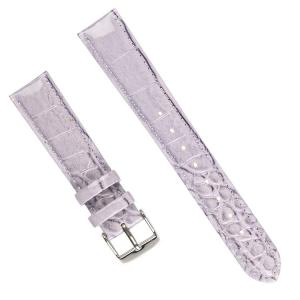 China Light purple Crocodile Leather Watch Strap supplier