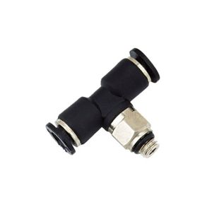 China Stable Pneumatic Tube Fittings PT - C Branch Tee One Touch Oval With Plastic Ring supplier