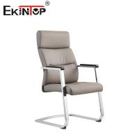 China Versatile Leather Adjustable Height Office Chair With Chrome Metal Base on sale