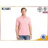 China Mature Custom Mens Polo Shirts Grey Color / Pink Color Dri Fit Polo Shirts wholesale