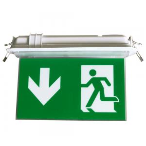200LM Ceiling Recessed Indoor Led Battery Operated exit signs with emergency lighting