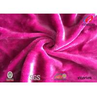 China SOLID Velvet Home Decor Fabric , 100% Polyester Shiny Blush Pink Velvet Fabric on sale