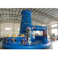 China Blue Kids Frozen Inflatable Climbing Wall Type PVC Material Inflatable Sports Arena on sale