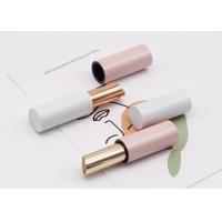 China Pink Slim Empty Lipstick Container Tube Cylinder White Aluminum on sale