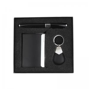 Gift Business Luxury Corporate Men Gift Set 3 in 1 promotional pen card holder  pen gift sets for clients