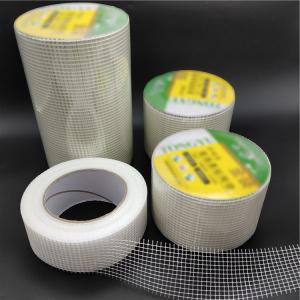 China Standard Self Adhesive Glass Fiber Mesh Tape White Color For Walls Cracks supplier