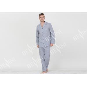 China Trendy Breathable Mens Winter Sleepwear , Mens Extra Warm Pyjamas Anti Shrink supplier