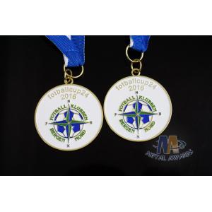 China Soft Enamel Football Award Medals , Custom Soccer Medals For Kids Anti Corrosion supplier