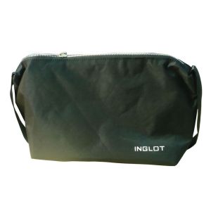 China Sac en nylon adapté aux besoins du client qui respecte l'environnement de portefeuille de noir d'Inglot avec la tirette en plastique argentée supplier