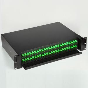 2U 19'' Fiber Optic Termination Panel 48 Port Rackmount Sliding With SC/APC Connector