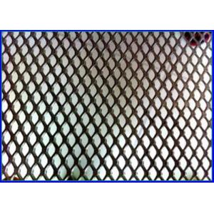 China 5 X 5mm Diamond Aluminum Expanded Metal Mesh 18 - 50 Meter Long Customized Color supplier