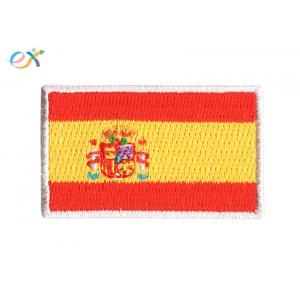 Polyester Fabric Iron On Flag Patches , Embroidery Edge Military Cloth Patches
