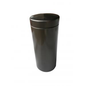 China Black Color Printed TinTea Canister Box Glossy With Plastic Insert Inside supplier