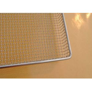 China 304 SS Perforated Wire Mesh Tray Light Weight With Grit Blasting , 100cm*50cm*20cm supplier