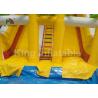 Dual Lane Yellow 32.81ft Backyard Water Slides For Adults With Coconut Tree And