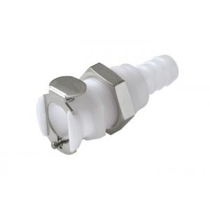 POM Quick Connect Fluid Coupling Hose Barb Natural White With Vavle